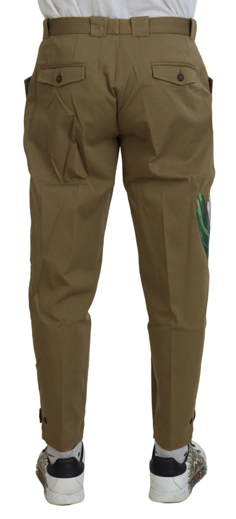 Squisiti pantaloni beige floreali