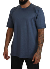 Silken Blue Crewneck Tee - Un tocco di eleganza