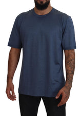 Silken Blue Crewneck Tee - Un tocco di eleganza