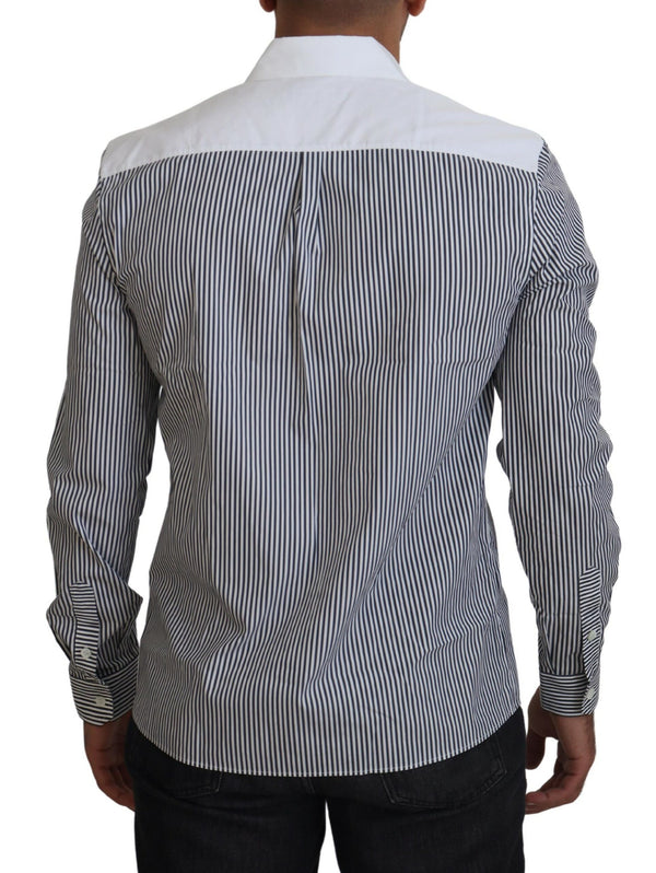 Camicia casual a strisce Slim in fitta con movimento del canale