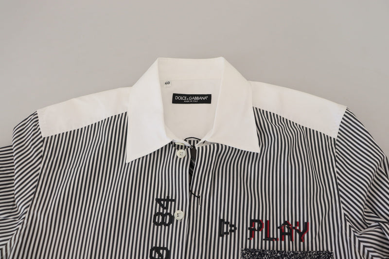 Slim Fit Striped Casual Shirt mit Kanalmotiv