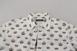 Slim Fit Crown Print Hemd Hemd