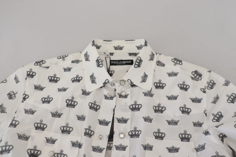 Slim fit crown print φόρεμα πουκάμισο