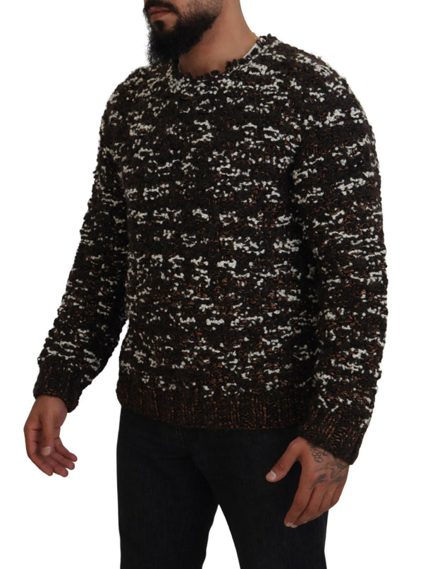 Eleganter Bronze -Strickpullover Pullover