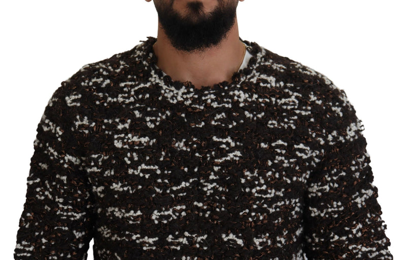 Eleganter Bronze -Strickpullover Pullover