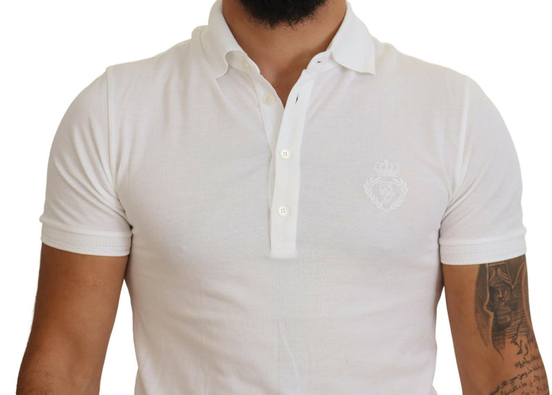 Élégant polo mélange de coton blanc