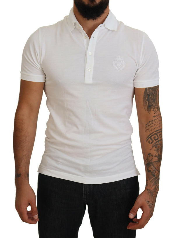 Elegante mezcla de algodón blanco polo