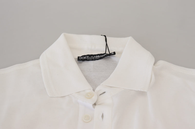 Élégant polo mélange de coton blanc