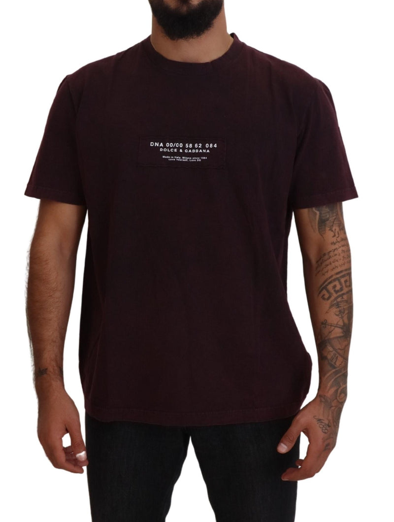 Elegantes Bordeaux -Crewneck -T -Shirt