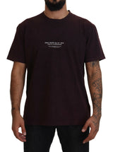 Elegantes Bordeaux -Crewneck -T -Shirt