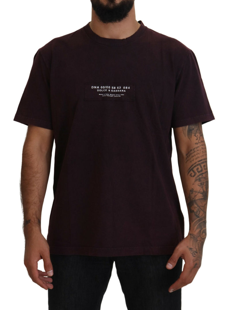 T-shirt d'élégant Bordeaux Crewneck