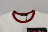 Κομψό White Crewneck Cotton T-shirt