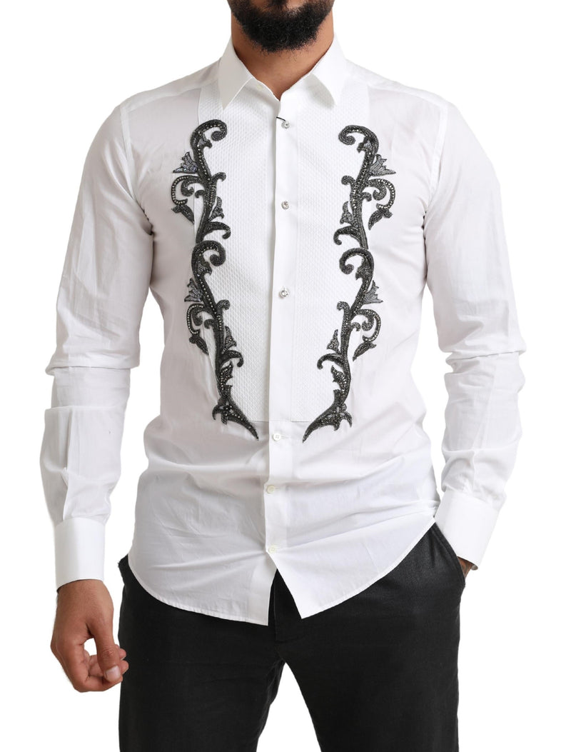 Italienischer Designer Slim Fit Smoking Hemd