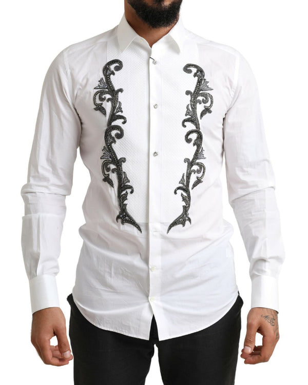 Italienischer Designer Slim Fit Smoking Hemd