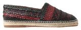 Elegante gewebte Leder -Espadrilles