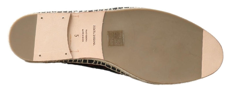 Elegante gewebte Leder -Espadrilles