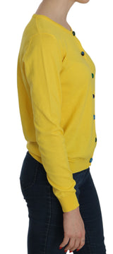 Pull en coton jaune rayonnant