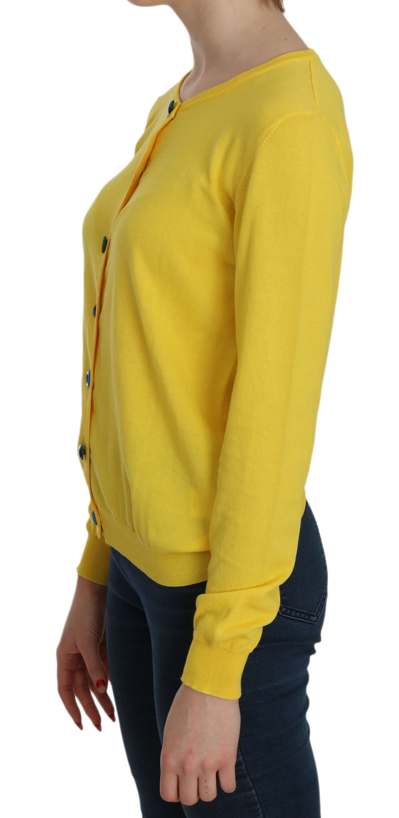 Maglione di cotone giallo radioso