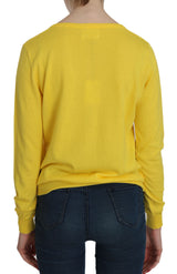 Pull en coton jaune rayonnant