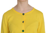 Pull en coton jaune rayonnant