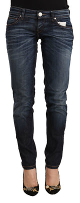 Chic Slim Fit Blue gewaschene Jeans