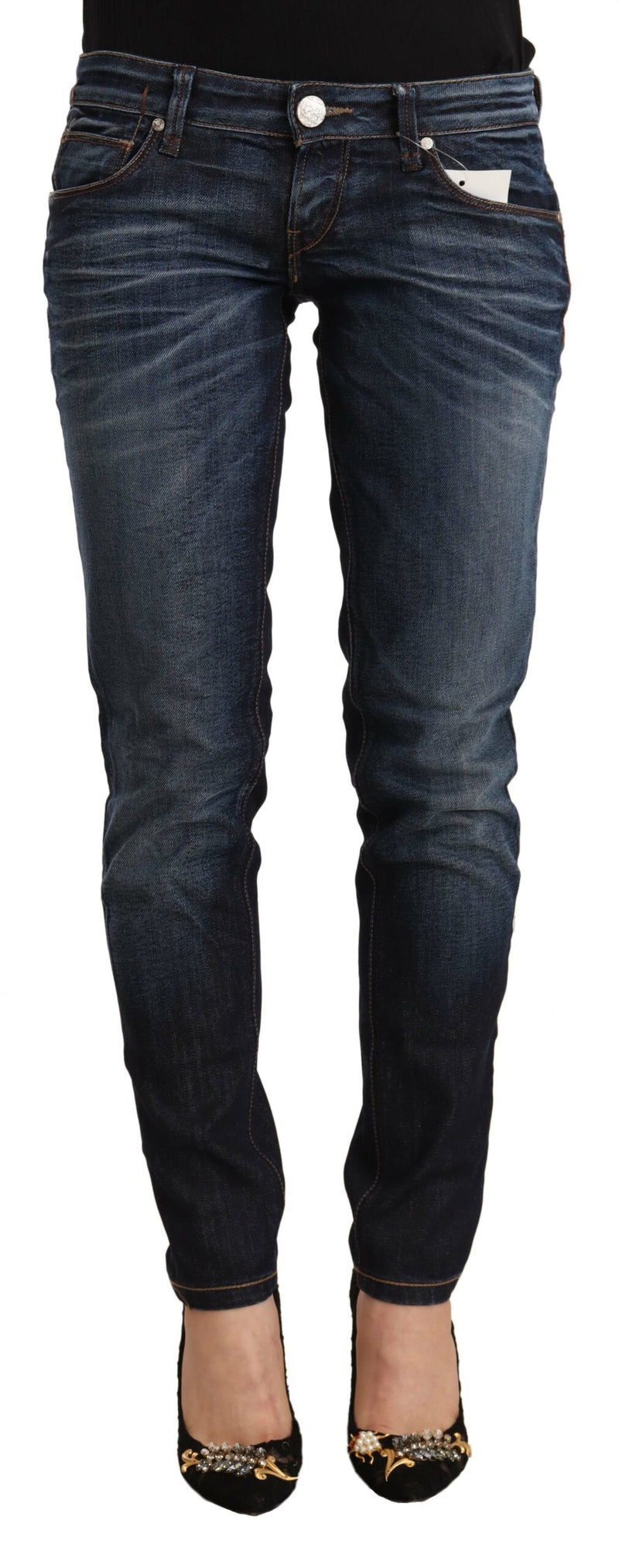 Jeans lavati blu chic slim fit