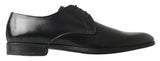 Chaussures de derby en cuir noir classique