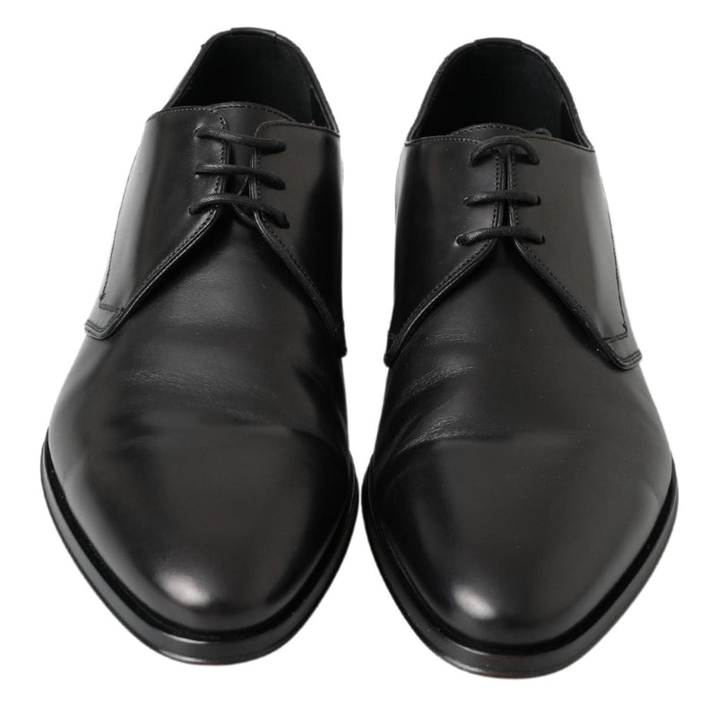 Chaussures de derby en cuir noir classique