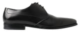 Chaussures de derby en cuir noir classique