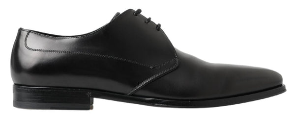 Zapatos Derby de cuero negro clásico