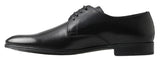 Chaussures de derby en cuir noir classique