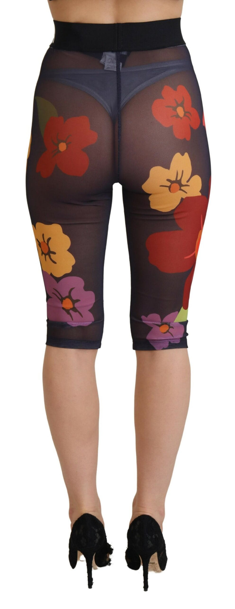 Κομψό Floral Print High Geggings μέσης