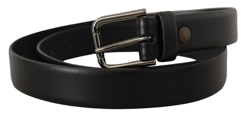 Ceinture classique en cuir noir élégant