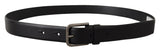 Ceinture classique en cuir noir élégant