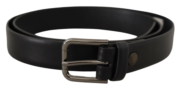 Ceinture classique en cuir noir élégant