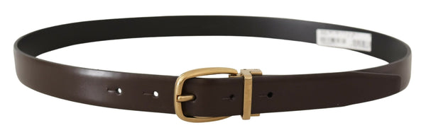 Ceinture en cuir brun foncé élégant