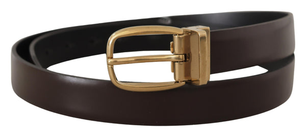 Ceinture en cuir brun foncé élégant