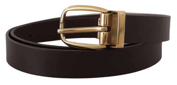 Ceinture en cuir brun foncé élégant