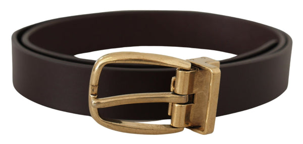 Ceinture en cuir brun foncé élégant