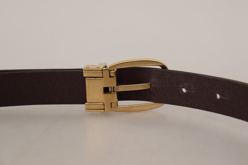 Ceinture en cuir brun foncé élégant