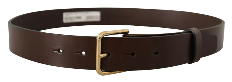 Ceinture en cuir brun foncé élégant