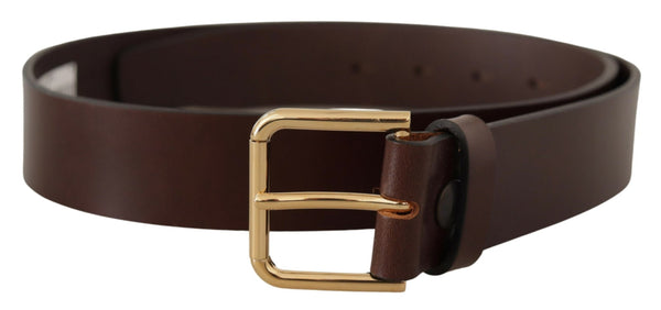 Ceinture en cuir brun foncé élégant