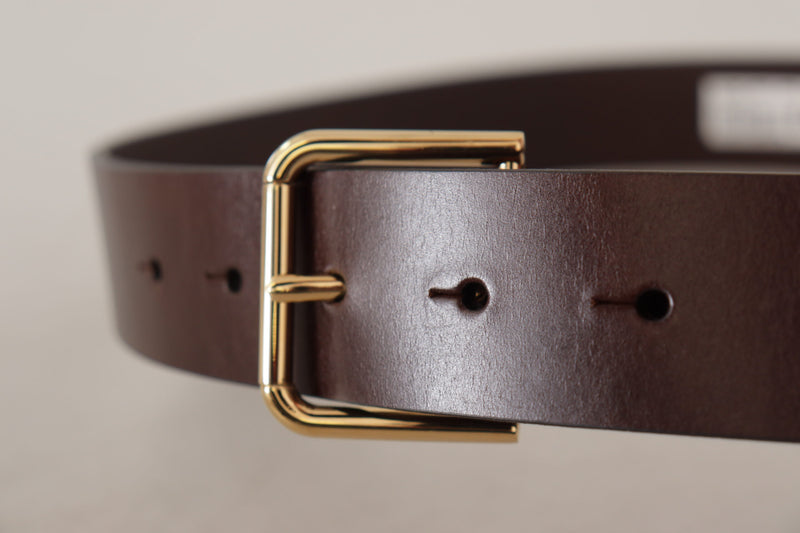 Ceinture en cuir brun foncé élégant