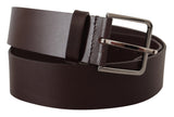 Ceinture en cuir brun foncé élégant