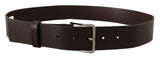 Elegant Dark Brown Leather Belt