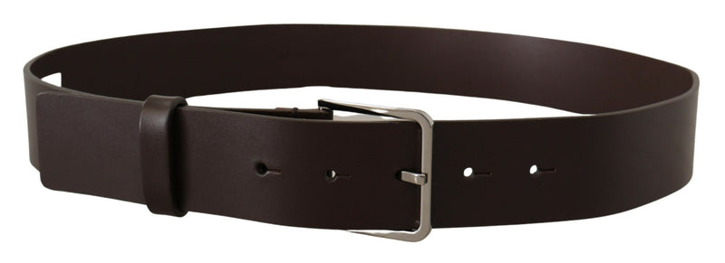 Ceinture en cuir brun foncé élégant