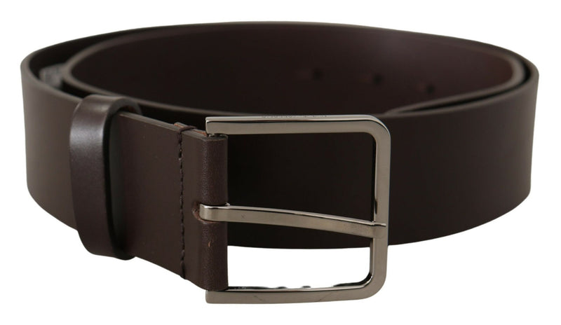 Ceinture en cuir brun foncé élégant