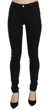 Chic Mid Waist Skinny Black denim