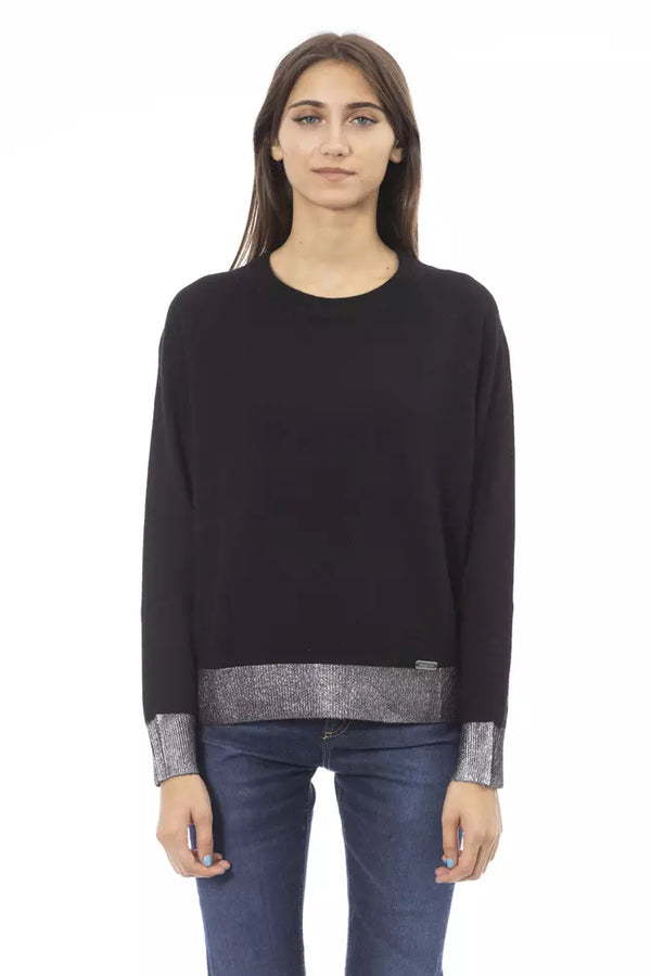 "Black Wool Women's Sweater"