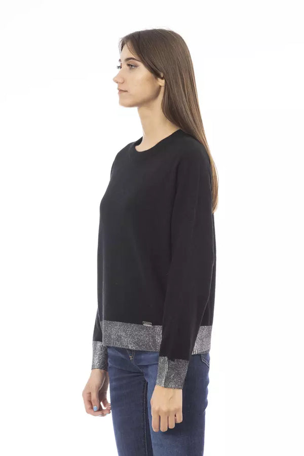 "Black Wool Women's Sweater"